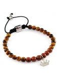 PULSERA CORONA EN PLATA DE LEY 925